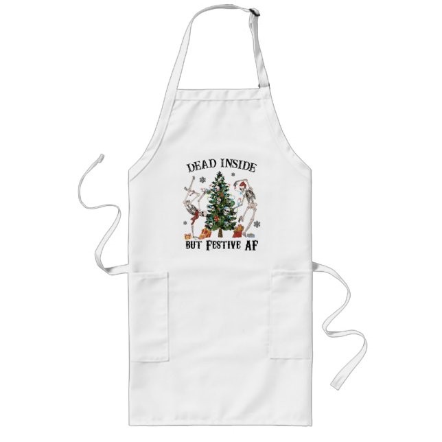 Dead Inside | Funny Christmas Long Apron (Front)