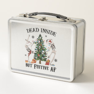Dead Inside   Funny Christmas Metal Lunch Box