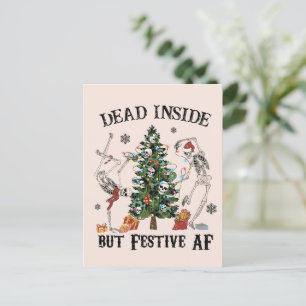 Dead Inside   Funny Christmas Postcard