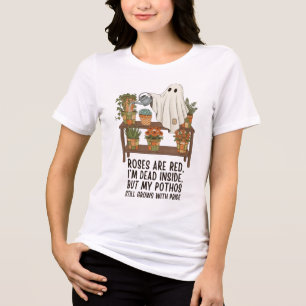 Dead Inside - Funny Ghost Plant Lover Tri-Blend Shirt