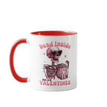Dead Inside Mais c'est Valentine drôle Mug