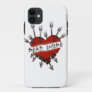 Dead Inside pierced heart iPhone 11 Case