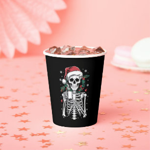 Dead Inside Skeleton Christmas Coffee Lover Gift  Paper Cups