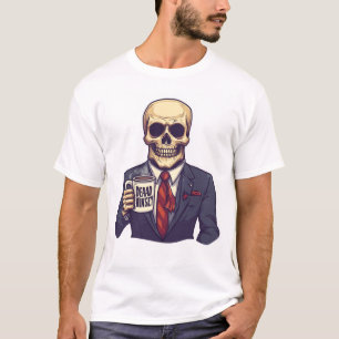 Dead Inside Skull � Funny Workday Skeleton T-Shirt