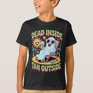 Dead Inside Tan Outside Funny Ghost Summerween _1  T-Shirt