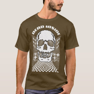 Dead Inside Y2K Cyberpunk Skull T-Shirt