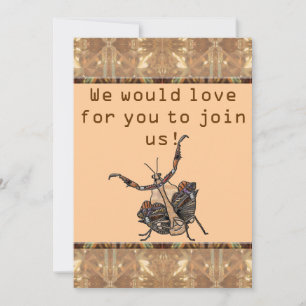 Dead Leaf Mantis Invitation