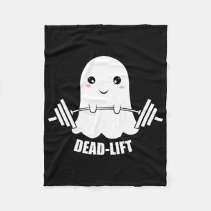 Dead Lift Ghost Halloween  Fleece Blanket