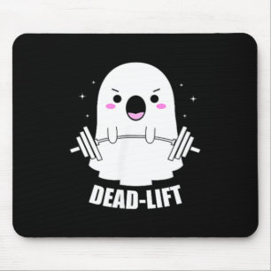 Dead Lift Ghost Halloween Funny Ghost Gym Fitness Mouse Pad