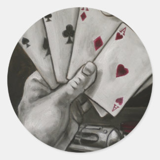 Dead Man's Hand Classic Round Sticker