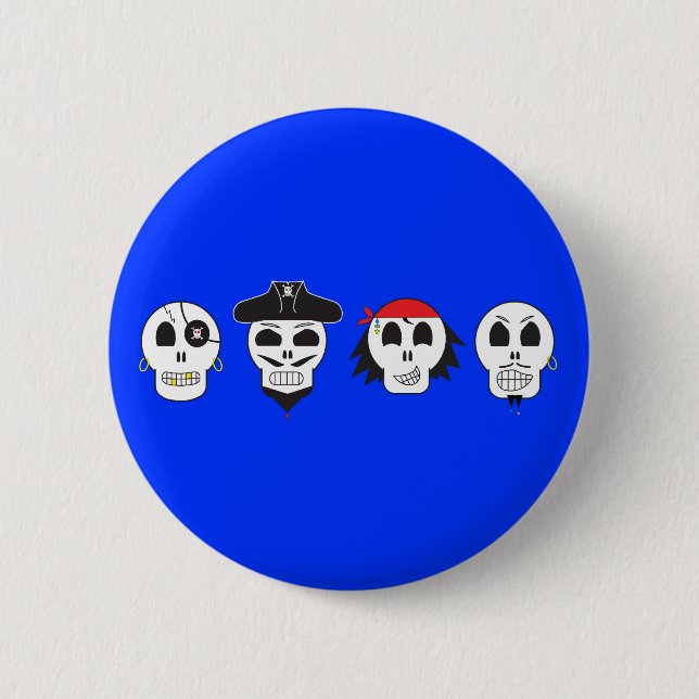 Dead Man's Pirate Crew 2 Inch Round Button (Front)