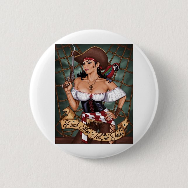 Dead men Tell No tales 2 Inch Round Button (Front)