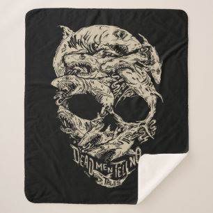 Dead Men Tell No Tales Skull Sherpa Blanket