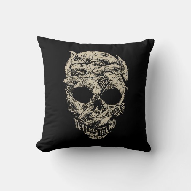 Dead Men Tell No Tales Skull Throw Pillow (Front)