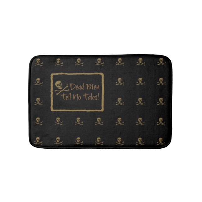 Dead Men Tell No Tales With Skull Bath Mat (Front)