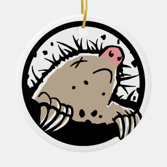 Dead Mole Christmas Ornament (Front)