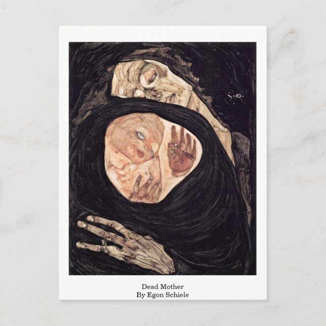 Dead Mother By Egon Schiele Postcard (Front)