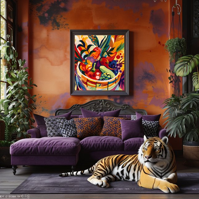 Dead Nature: Fruit in Favist Style. Canvas Print (Creator Uploaded)