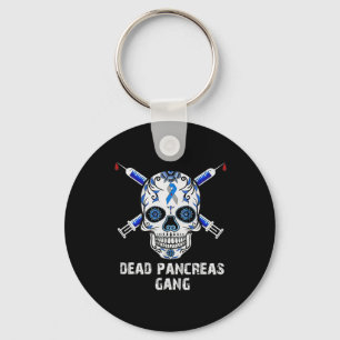 Dead Pancreas Gang Skull Diabetes Awareness Keychain