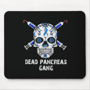 Dead Pancreas Gang Skull Diabetes Awareness Mouse Pad