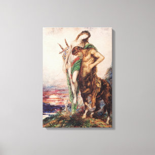 Dead Poet Being Carried by a Centaur (Sunset) Canvas Print