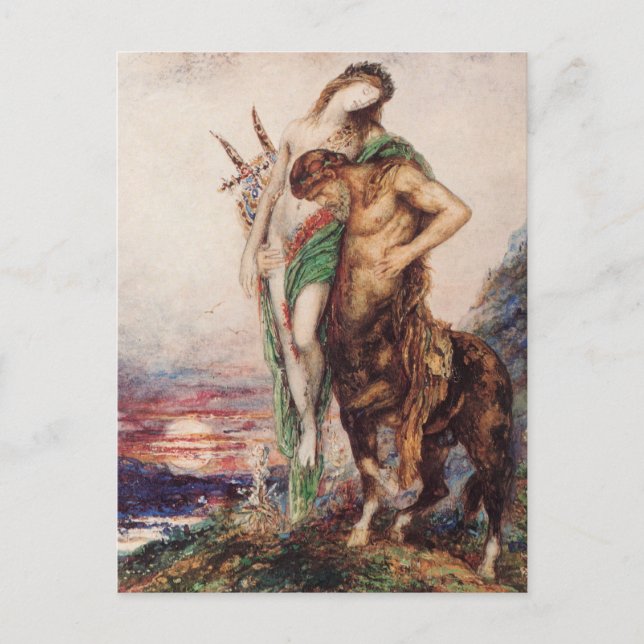 Dead poet borne by a centaur postcard (Front)