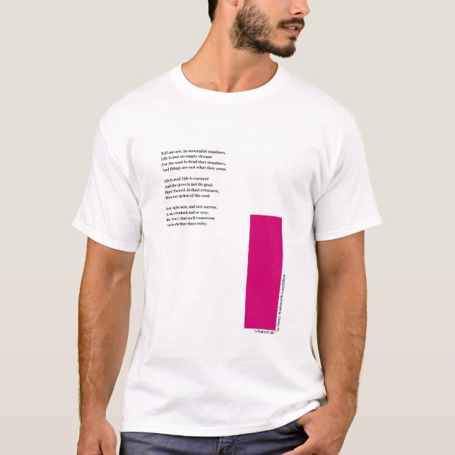 Dead Poets' Collection #4 by H.W. Longfellow Psalm T-Shirt (Front)