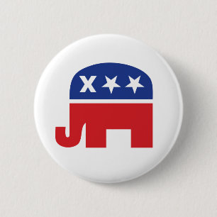 Dead Republican Elephant 2 Inch Round Button