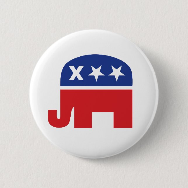 Dead Republican Elephant 2 Inch Round Button (Front)
