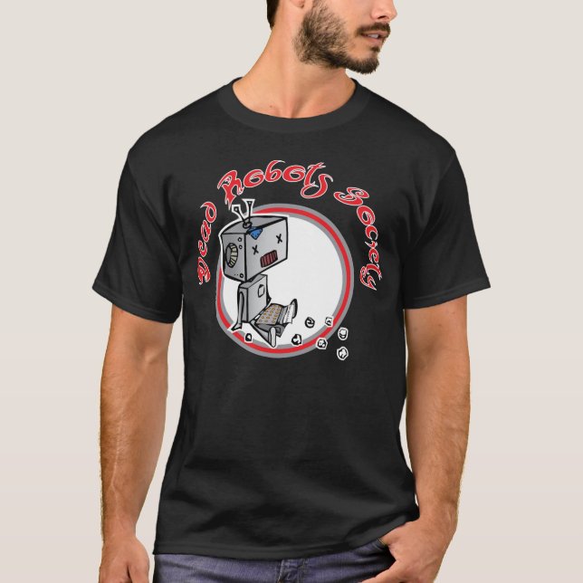 Dead robot circle tee - Dark (Front)