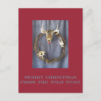 Dead Rudolph Wild West Christmas Postcard