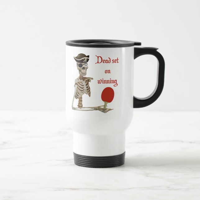 Dead Set Pirate Ping Pong Travel Mug (Right)