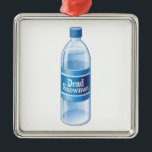 Dead Snowman Melted Bottled Water Metal Ornament<br><div class="desc">100% All-Natural melted holiday snow man.  Perfect refreshment is coming your way this (post) winter.  Technically that would make it spring water.</div>