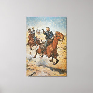 Dead Sure: a U.S. Cavalry trooper in the 1870s (co Canvas Print