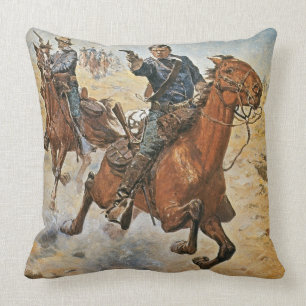 Dead Sure: a U.S. Cavalry trooper in the 1870s (co Throw Pillow