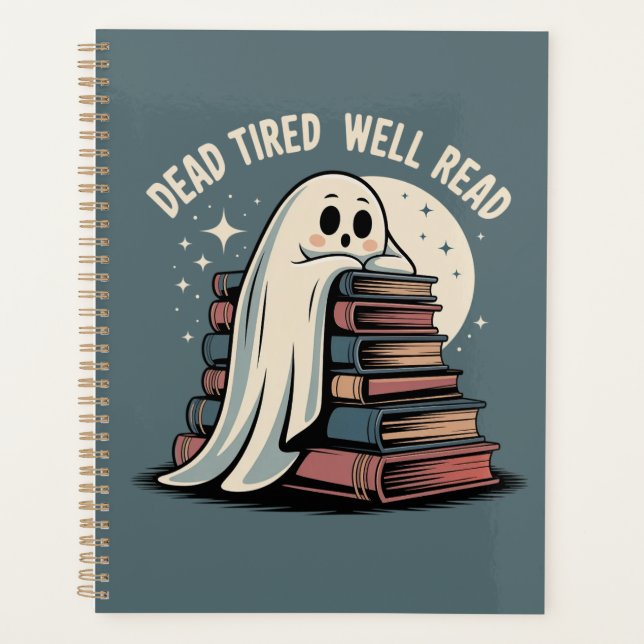 Dead Tired Well Read Personalized Name Reading Planner (Front)