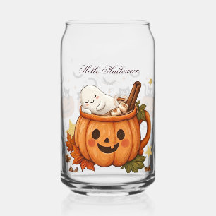 Dead Tired Without Coffee Cute Halloween Design Can Glass