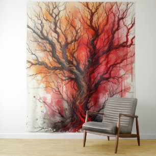 Dead Tree 2 - Watercolor Tapestry