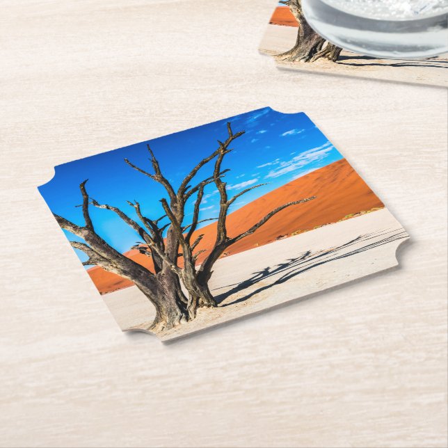 Dead tree in Deadvlei, Namibia Paper Coaster (Angled)