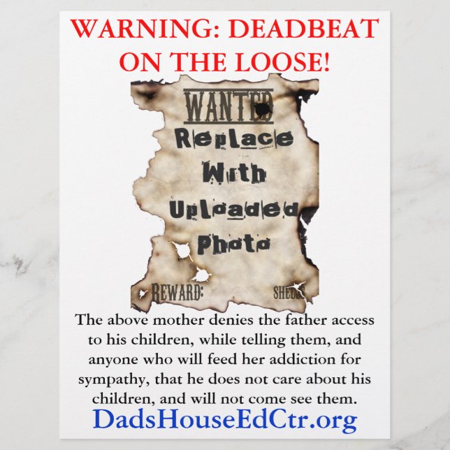 Deadbeat Mom Flyer (Front)