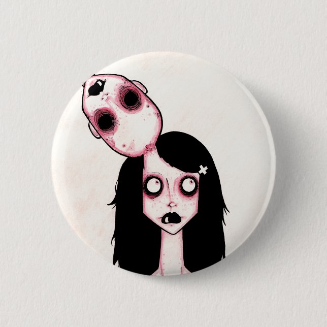 Deadhead 2 Inch Round Button (Front)