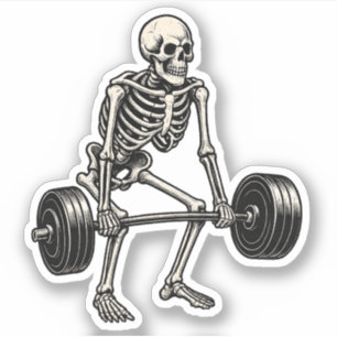 Deadlift Bodybuilding Skeleton - Lifting Gym Humor