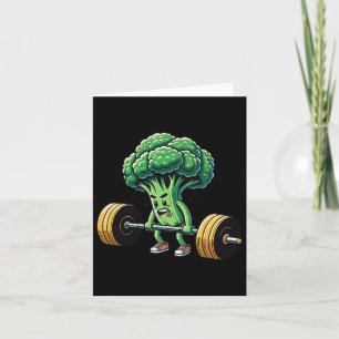 Deadlift Broccoli Gym Fitness Motivation Bodybuild Card