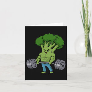 Deadlift Broccoli Gym Fitness Motivation Bodybuild Card