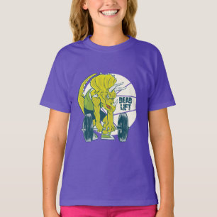 Deadlift Dinosaur - Triceratop Weight Lifting T-Shirt