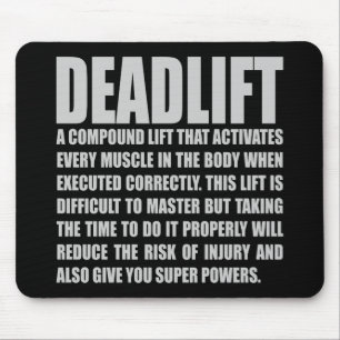Deadlift - Funny Workout Motivational Mouse Pad