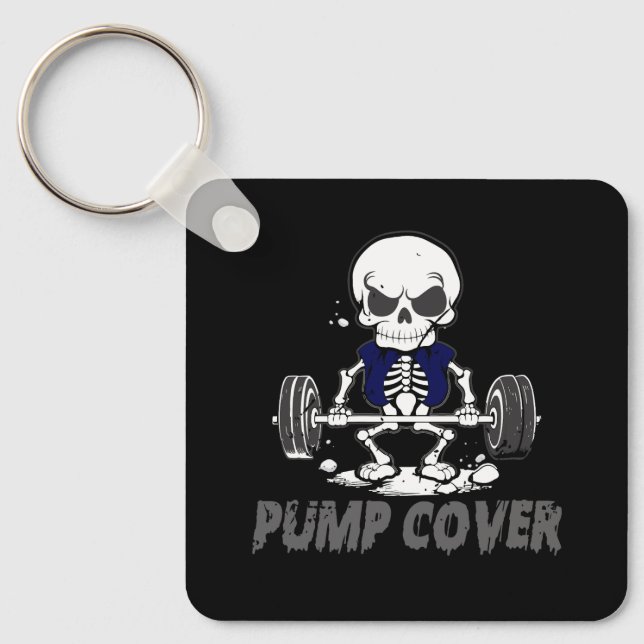 Deadlift Reverse Retro Gym Pump Cover Funny Gymer  Keychain (Front)