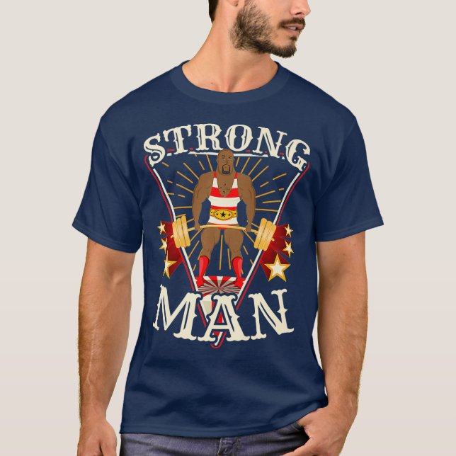 Deadlift Shirt - Vintage Circus Strongman (Front)