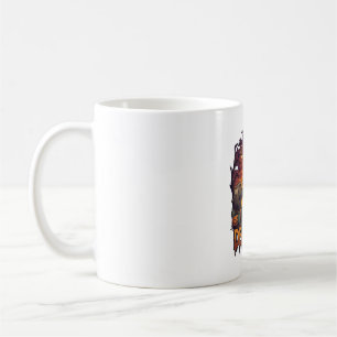 Deadlift Skeleton Barbell Halloween Pumpkins Grave Coffee Mug