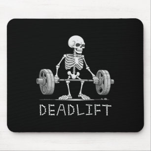Deadlift Skeleton Halloween Funny Weight Lifting C Mouse Pad